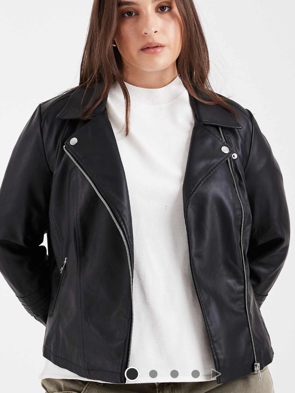 NWOT Only Curve ASOS Faux Leather Biker Jacket